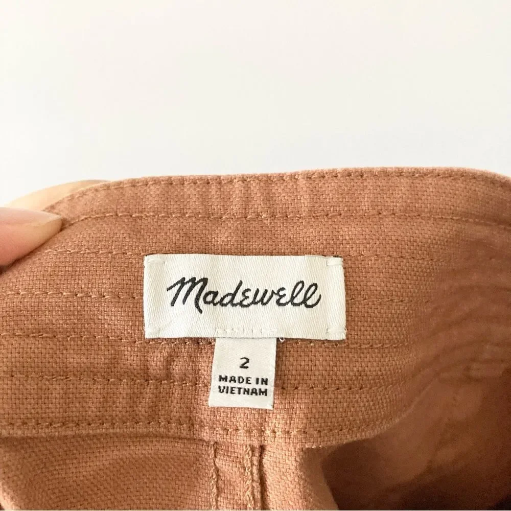 Madewell High-Waist Snap Skirt  Burnt Siena style J3992‎ size 2